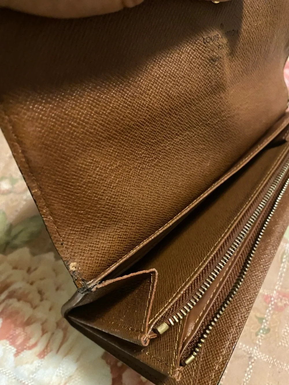 Louis Vuitton Monogram Continental Wallet in Brown and Gold - Picture 13 of 14